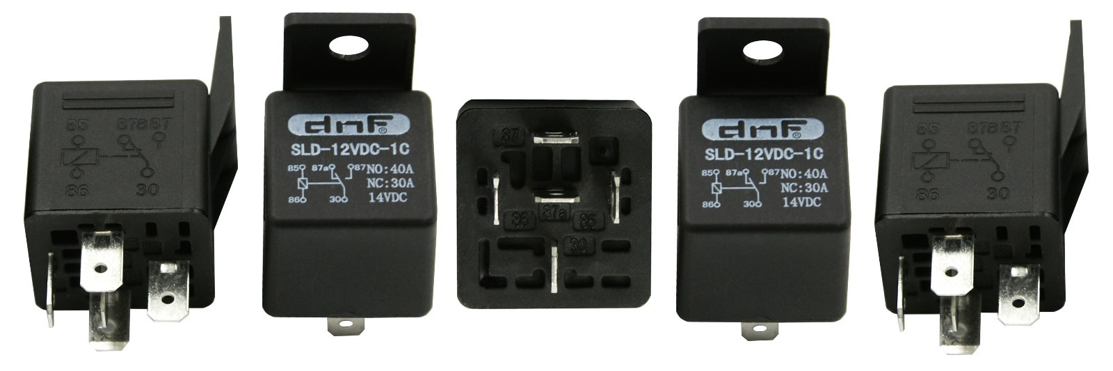 5 Pack PCS 12 Volt 5 Pin SPDT 30 - 40 Amp Industrial Relay Sealed Auto Car Truck