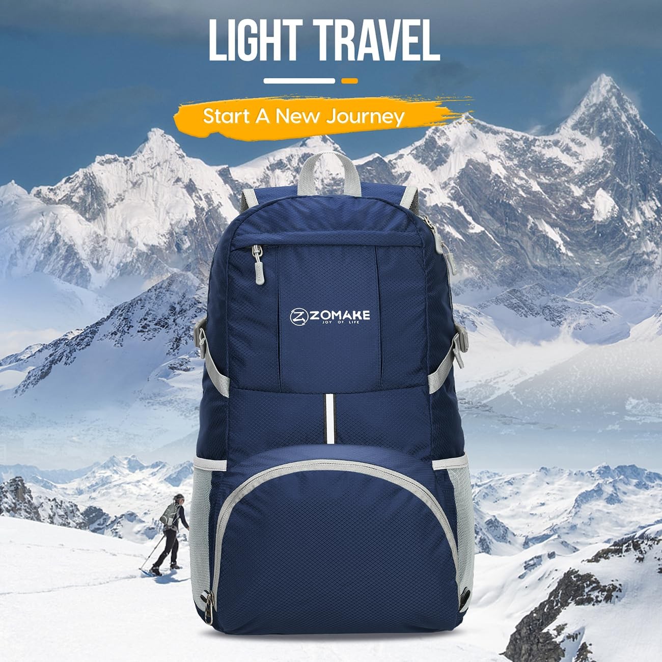 Lightweight Packable 35L Backpack, Water Resistant Foldable Hiking Day Pack