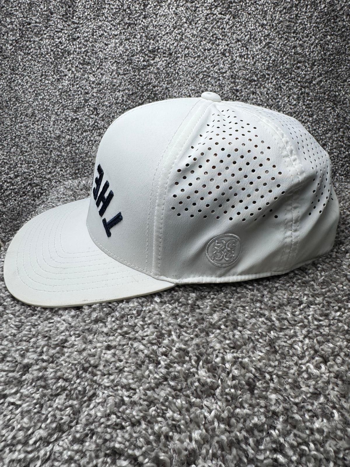 G/Fore Hat Cap Snapback One Size White Golf Hat Adjustable THE RUN Reversed