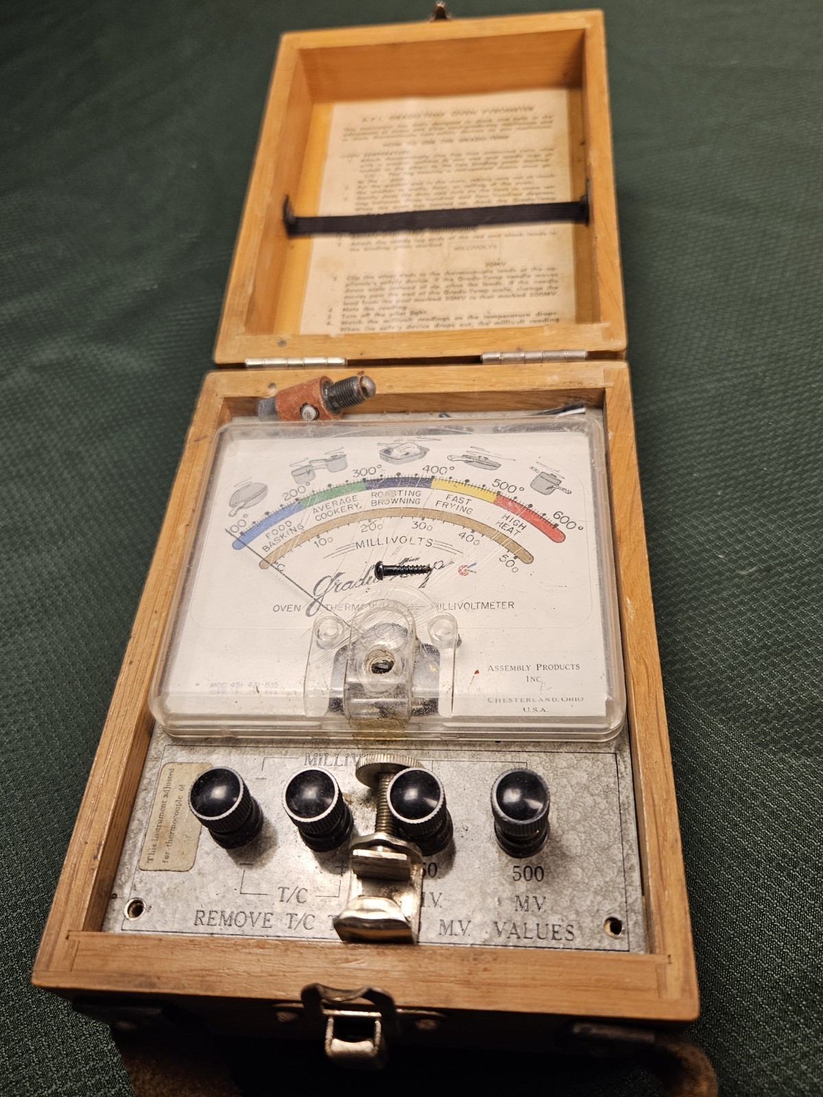 vintage Assembly Products, Inc. "Sim-Ply-Trol" pyrometer, Parts Only