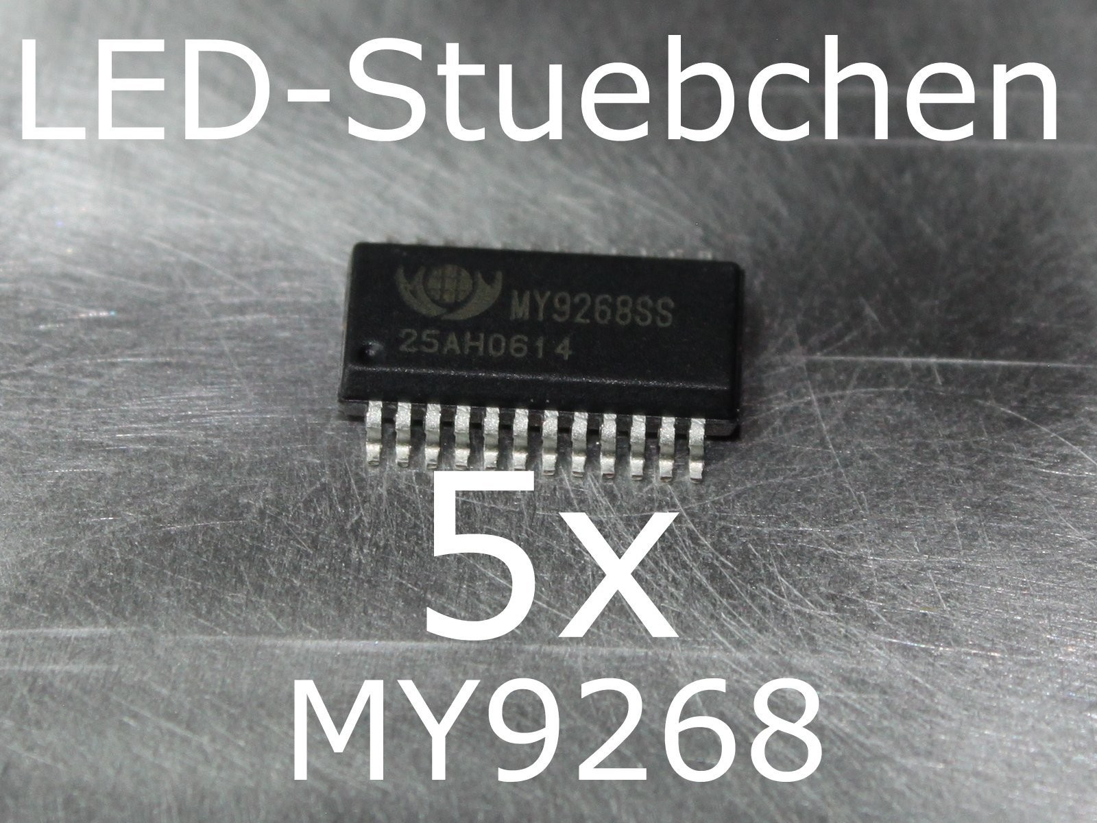 5x MY9268 LED Driver IC (KSQ, 16 Channels, 8-16 Bit, 1/2 to 1/8 Scan)