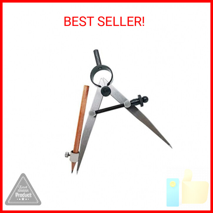 ZLKSKER 4/10 inch Woodworking Compass with Pencil Holder, Precision Spring Divid