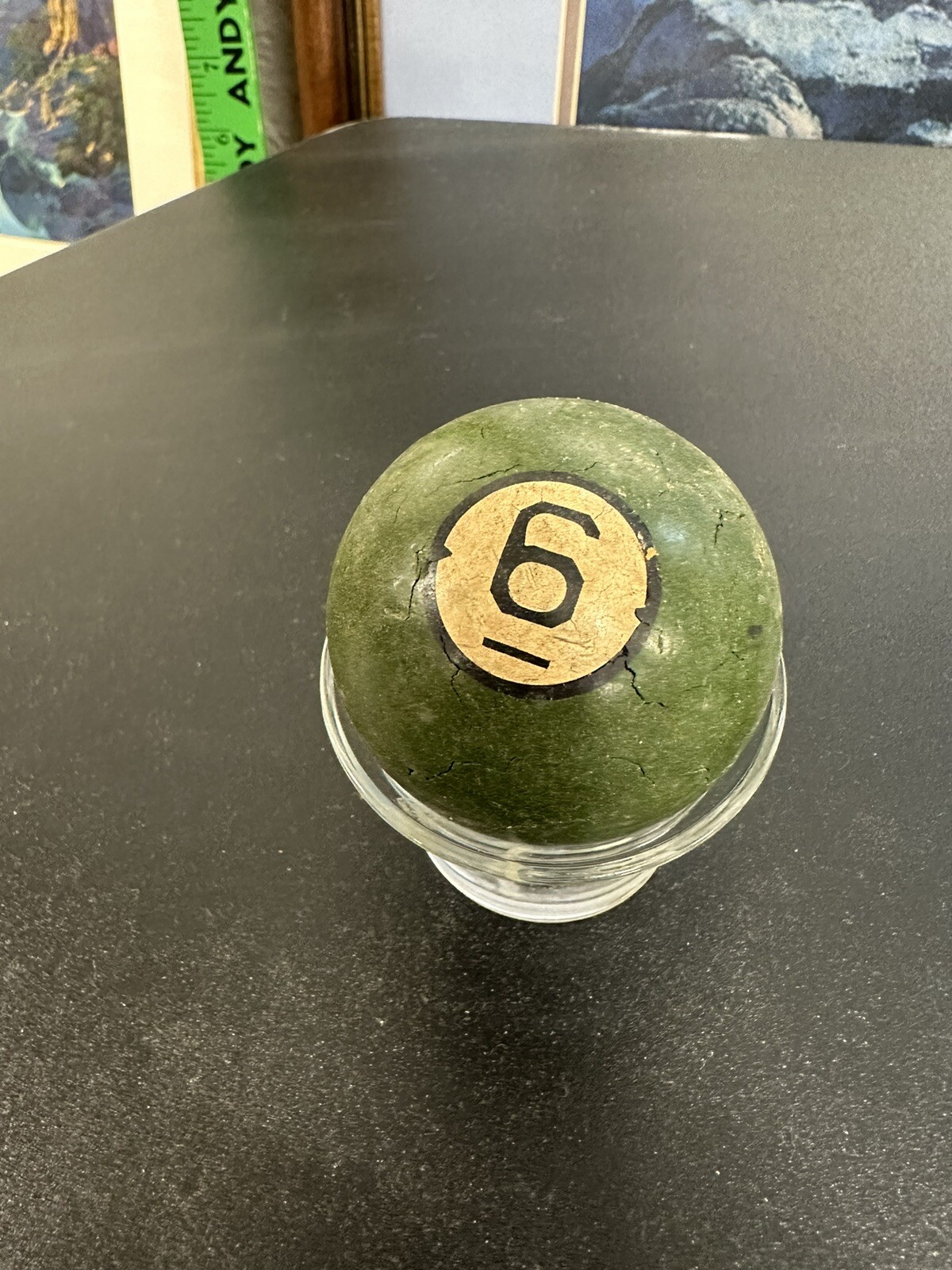 Vintage Clay Brunswick Billiard Ball - 5