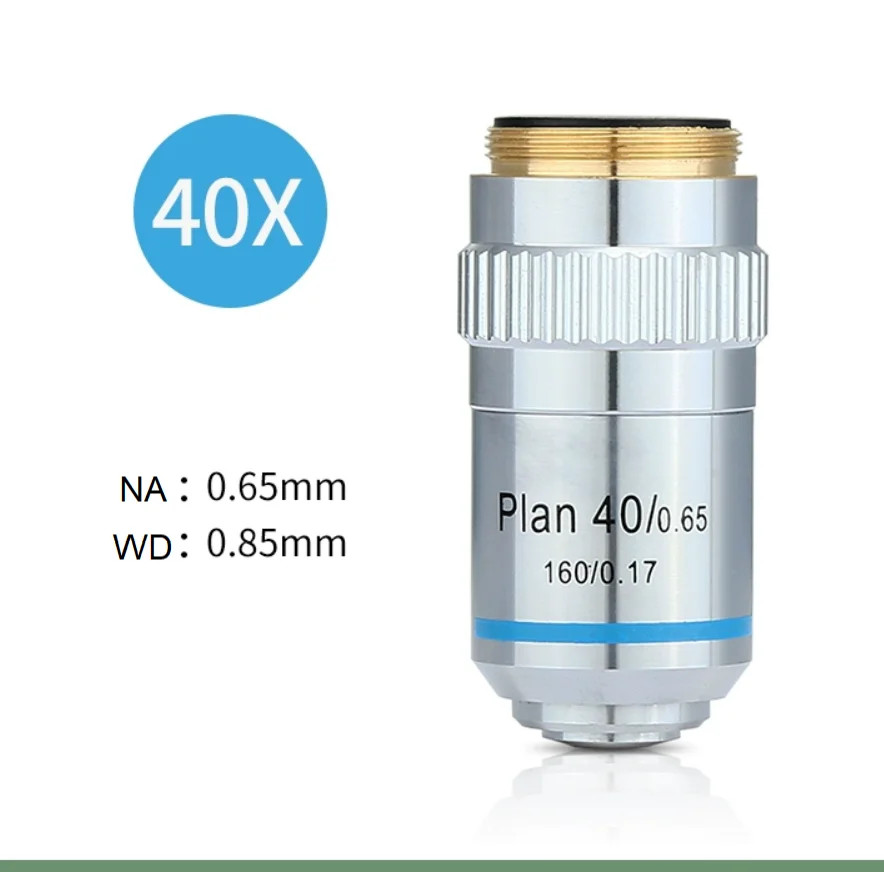 195 Plan Achromatic Microscope Objective Lens 40X Spring Loaded RMS 20.2mm Lab