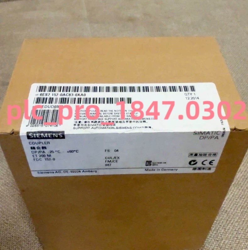 6ES7 157-0AC83-0XA0 1PCS New SIEMENS 6ES7157-0AC83-0XA0 Coupler  Fast shipment