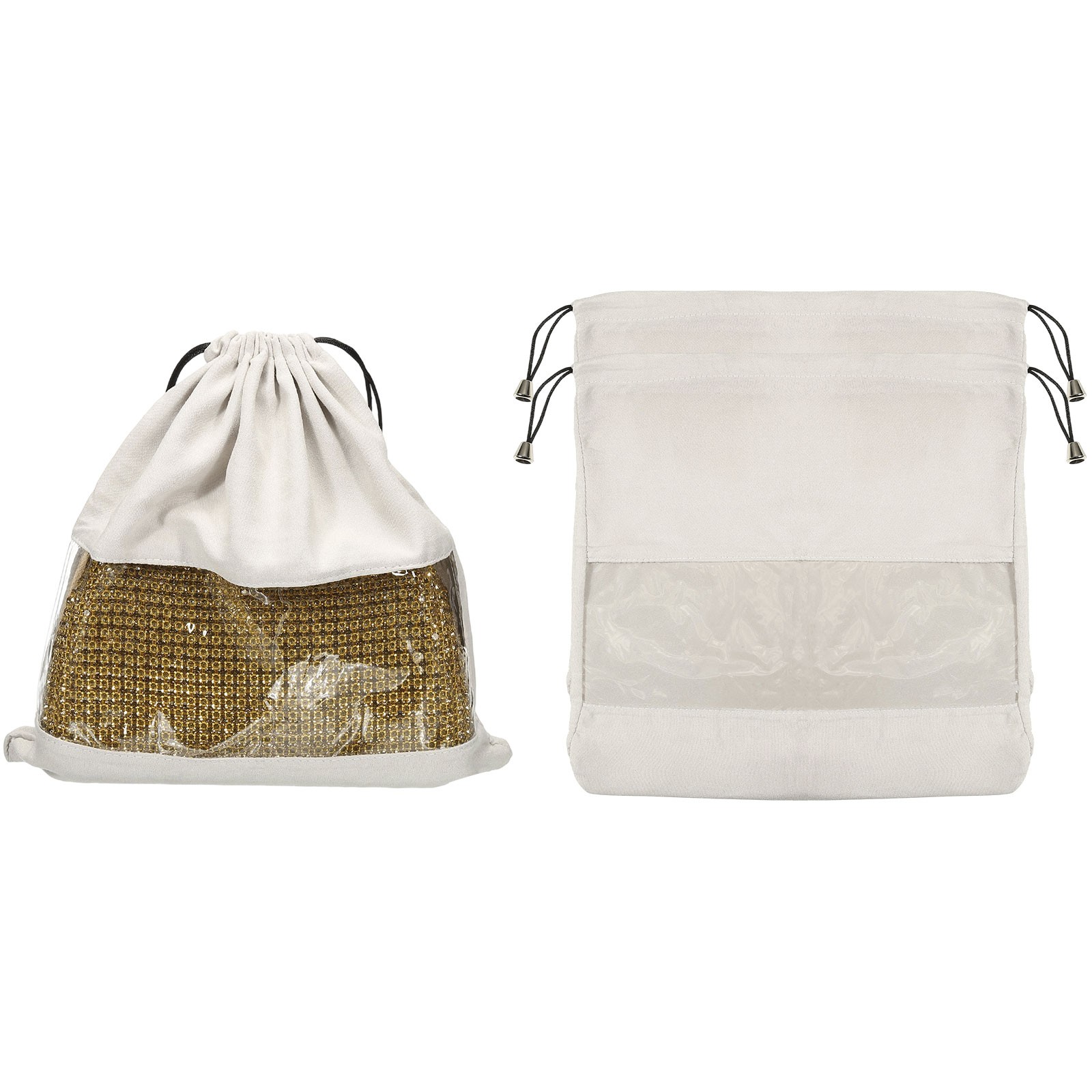 3Pack Dust Bags 23.62"x21.65"Cover Storage Bags with Window, Gray