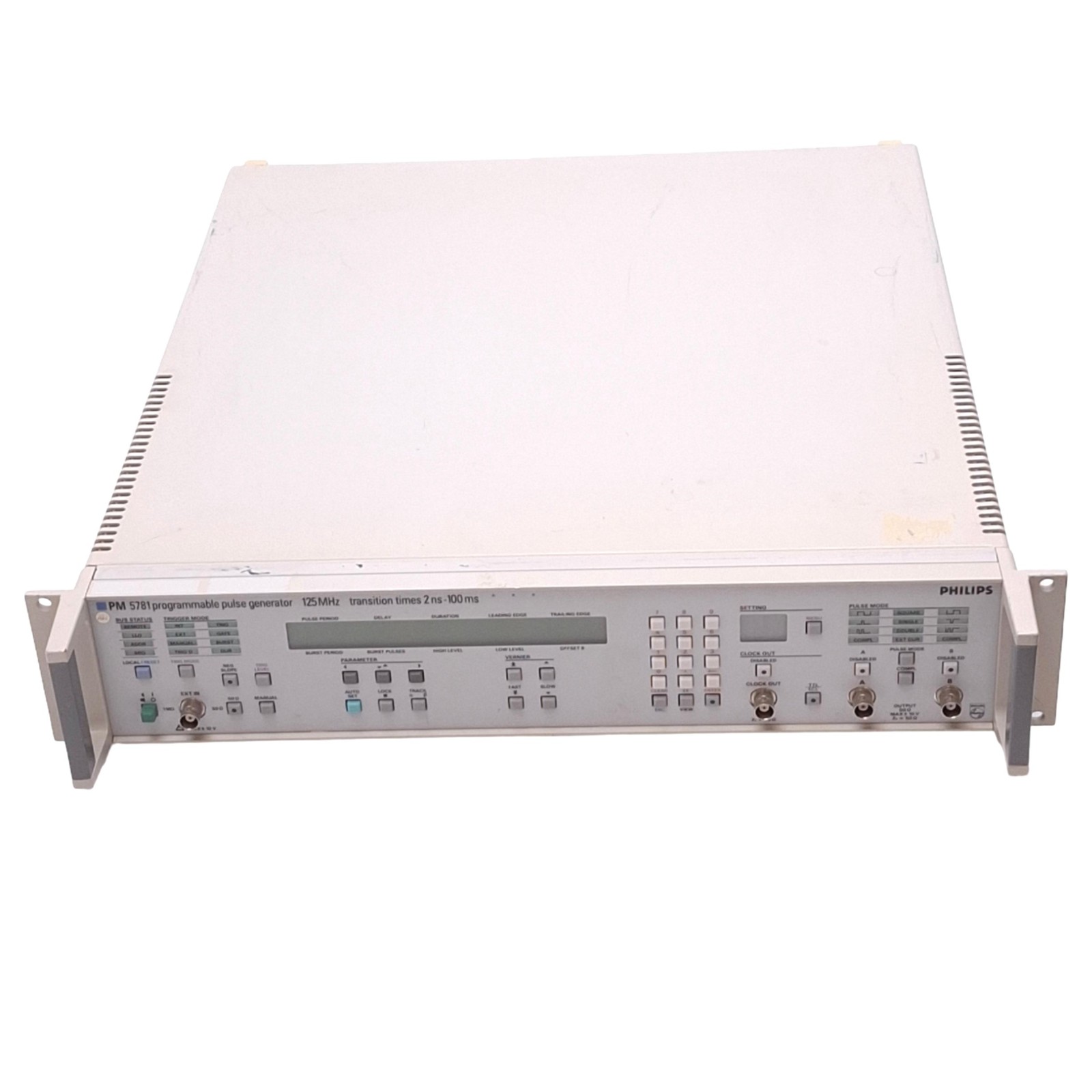Philips PM5781 Programmable Pulse Generator, 125MHz, 2U Rack, 120VAC, GPIB