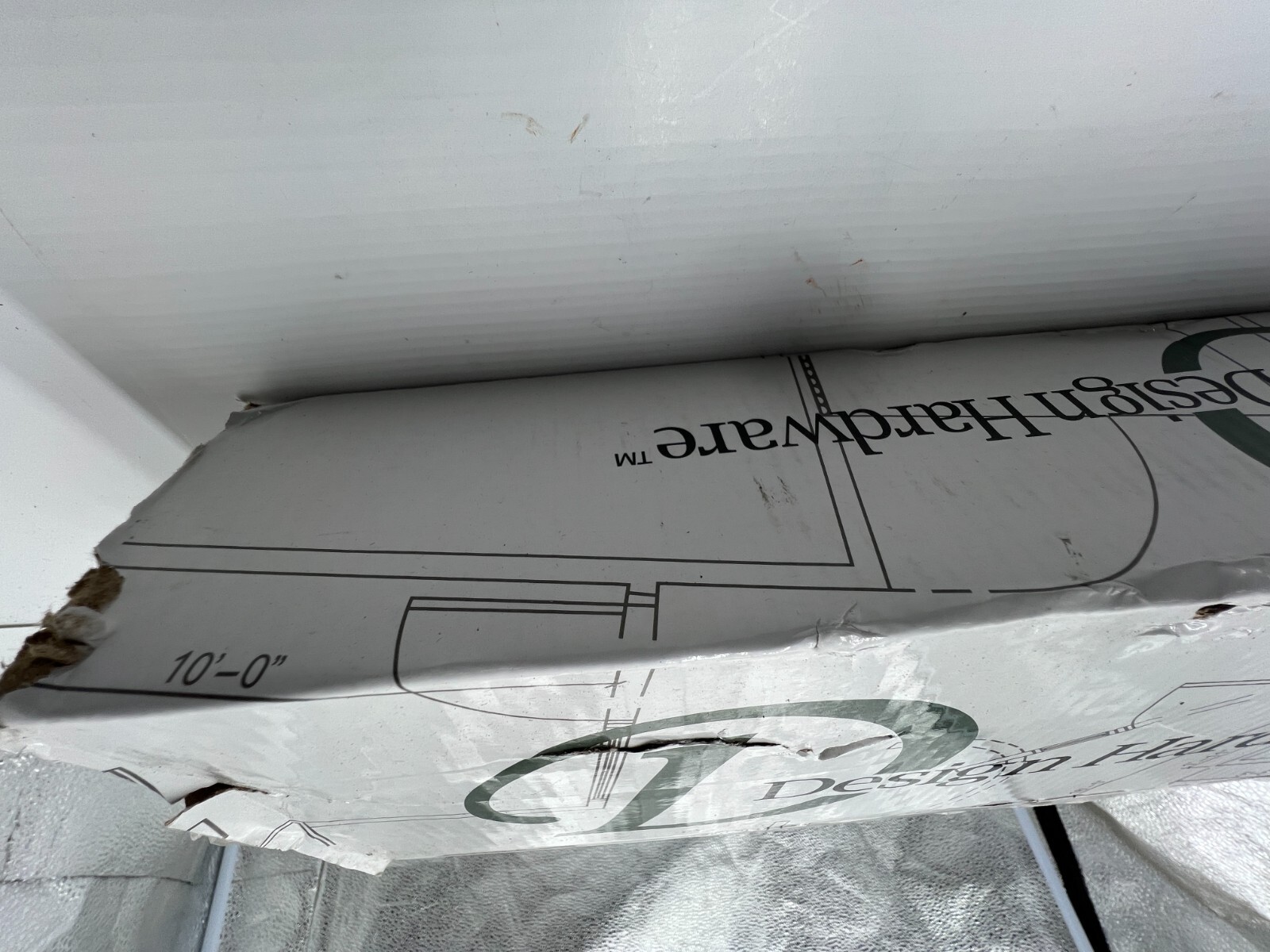 Design Hardware Security Door Closer Mounting Plate 10'-0" Gray