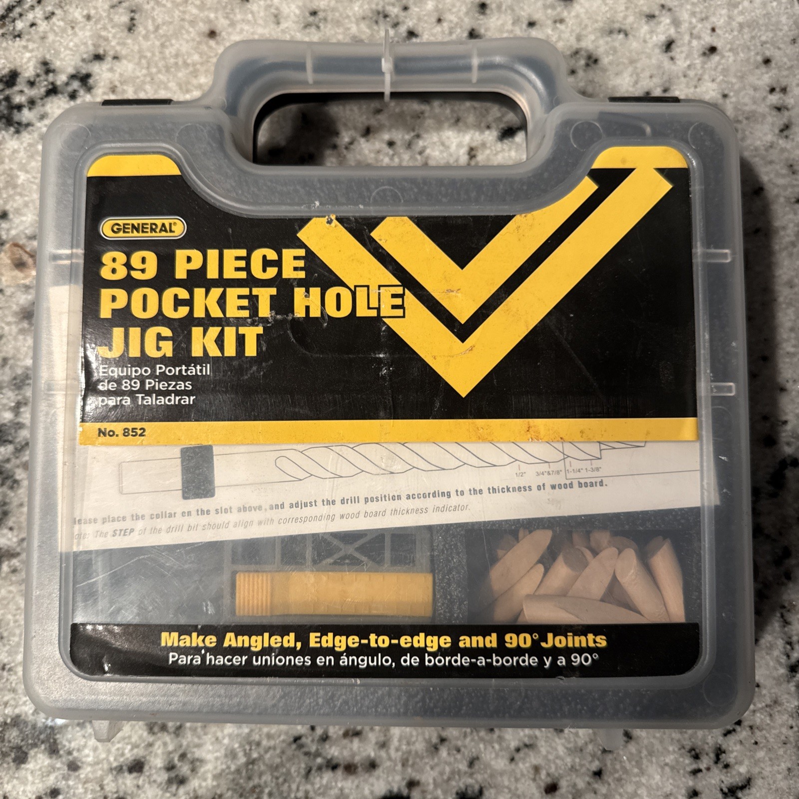 General Tools® EZ Pro Deluxe 76-Piece Pocket Hole Jig Kit - Aluminum Jig - 00850