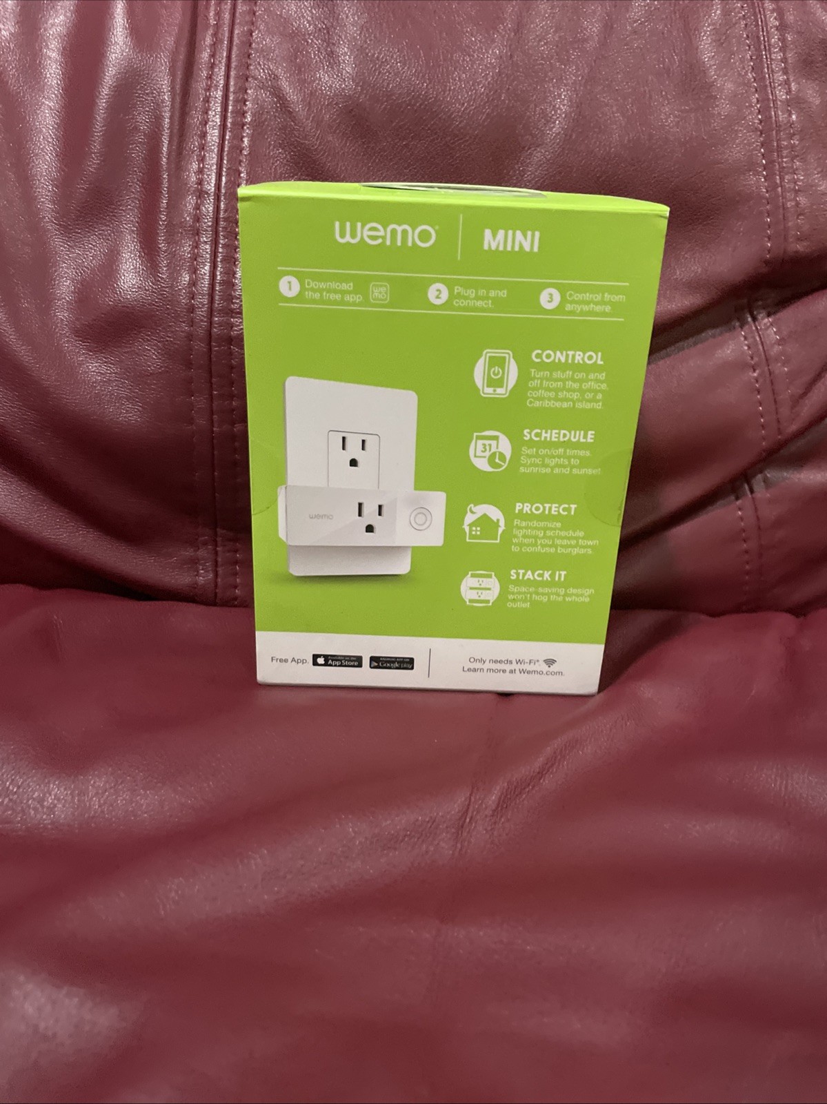 WeMo WiFi Enabled Mini Smart Plug White works with Nest Alexa Google NIB