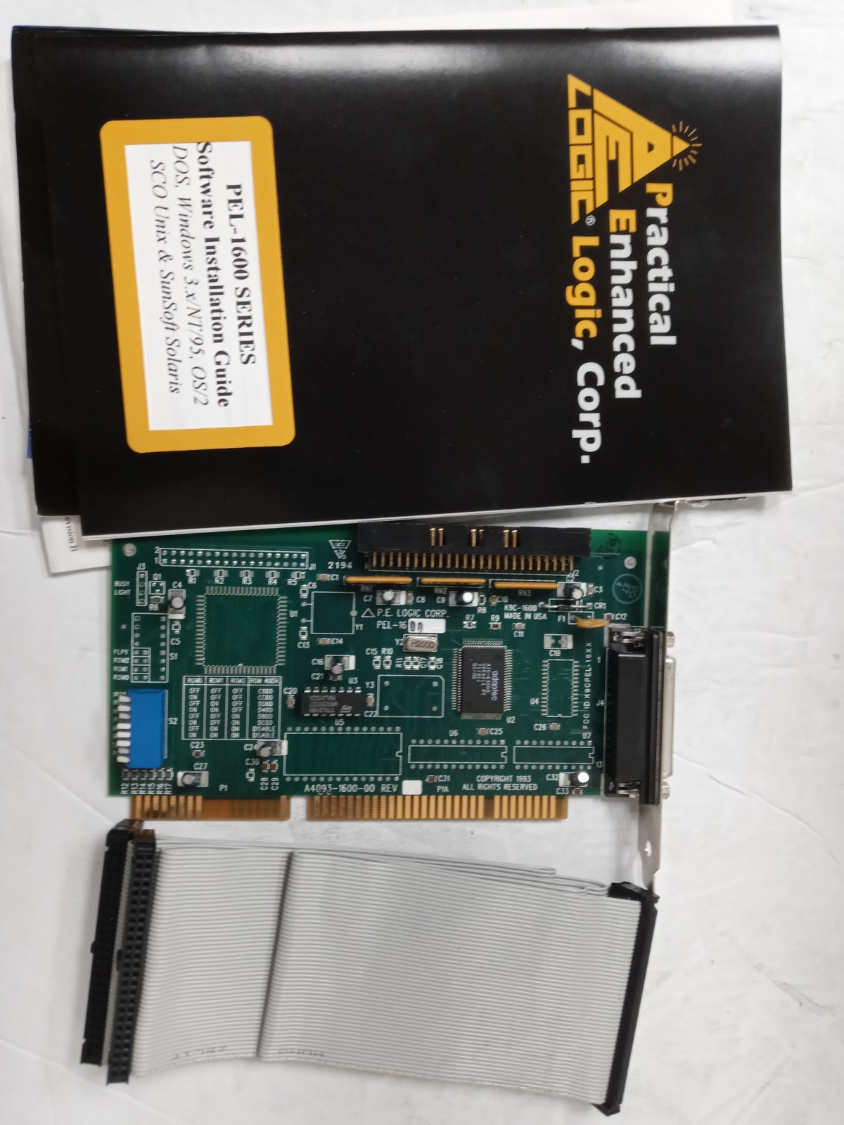 Vintage Retro Tested P.E. PE Logic A4093-1600-00 ISA SCSI Controller Card