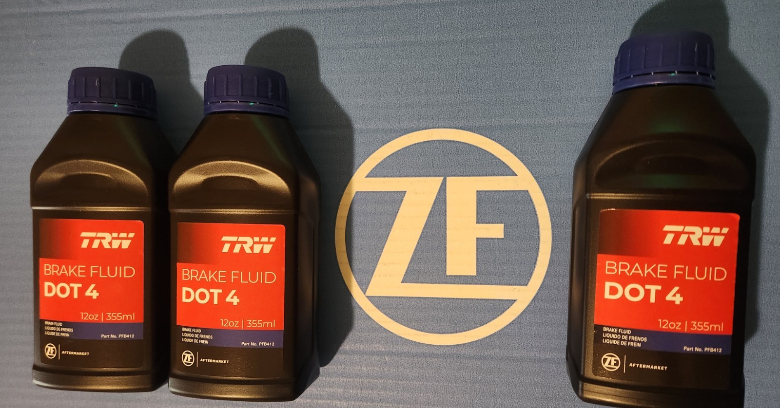 ZF /TRW Brake Fluid for 12 oz Brake Fluid DOT 4  (3 PACK)
