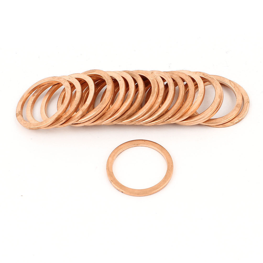 20pcs 24mm Inner Dia 2mm Thickness Copper Flat Washer Gasket Seal Fitting