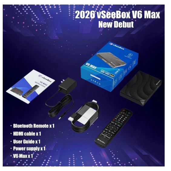 vSeeBox V6 Max Android Streaming Box – Authorized, Fast Same-Day Ship