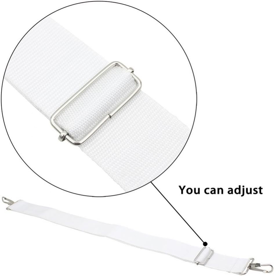 Drum Strap - Adjustable Nylon White Snare Military Drum Sling