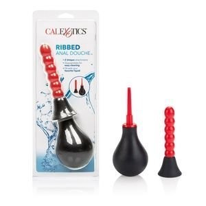 Ribbed Anal Douche Kit with EZ Squeeze Bulb & Pleasure Probe