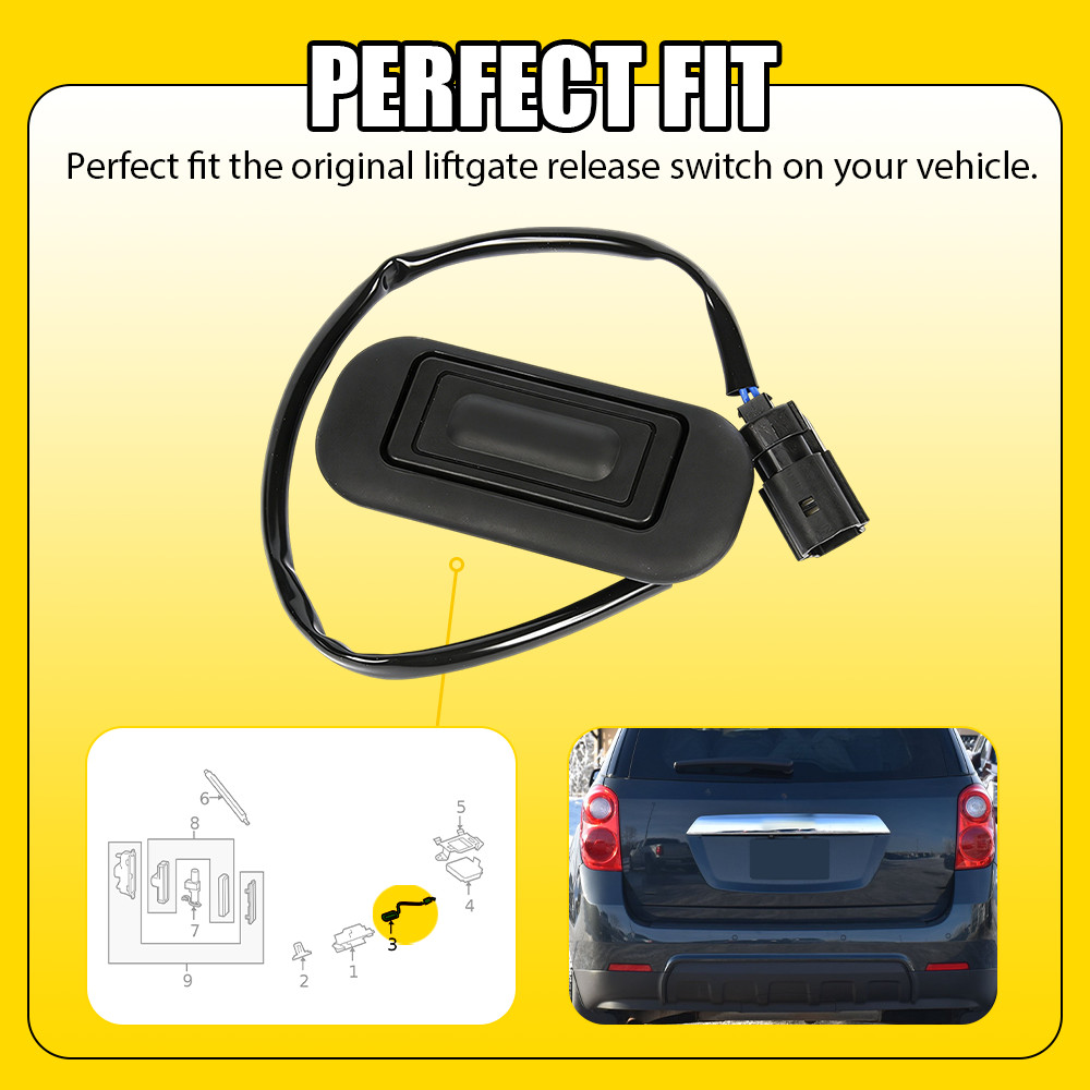 Tailgate Release Button Trunk Switch for 2010-17 Chevrolet Equinox GMC Terrain E