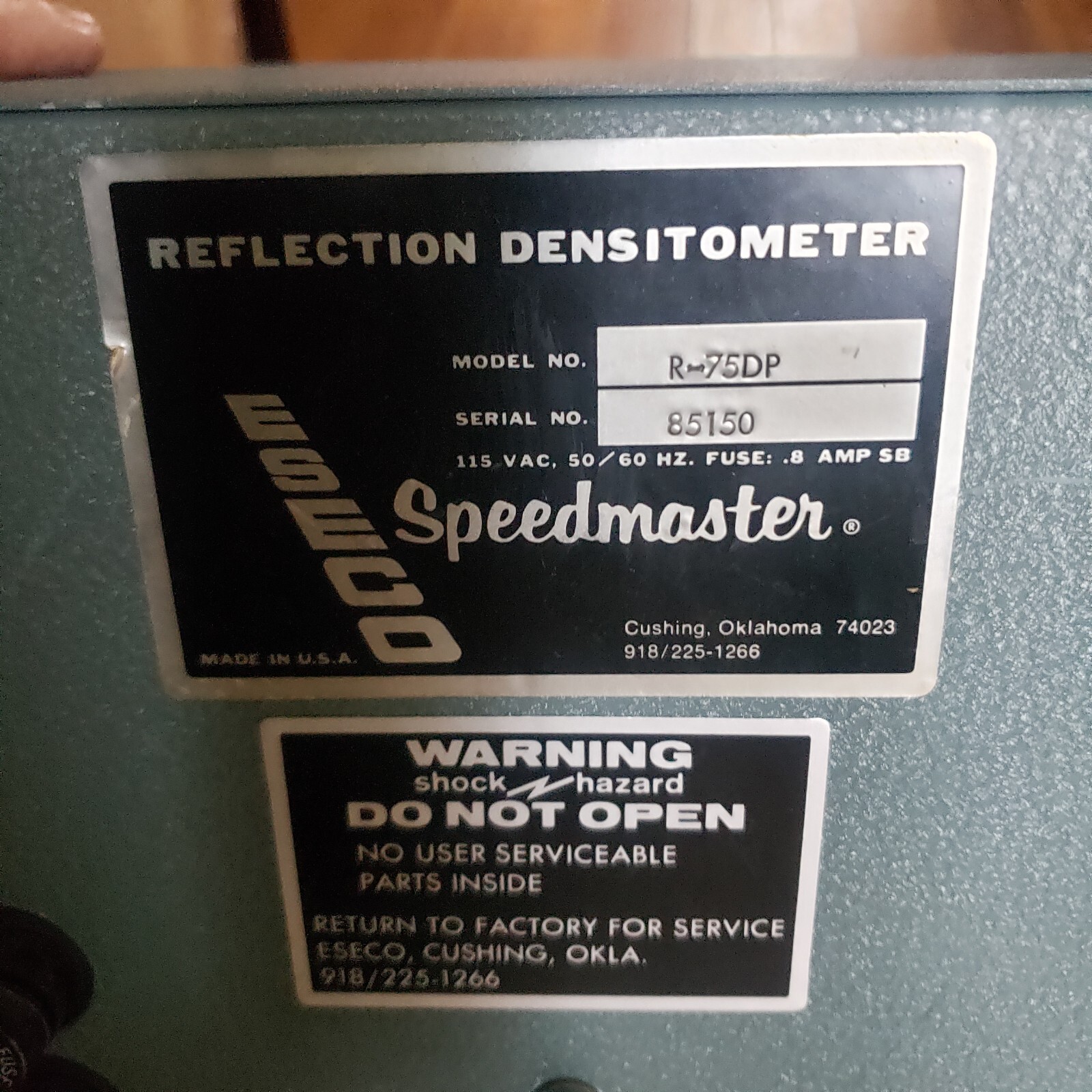 Eseco Speedmaster R-75DP Reflection / Color Densitometer R-75-DP