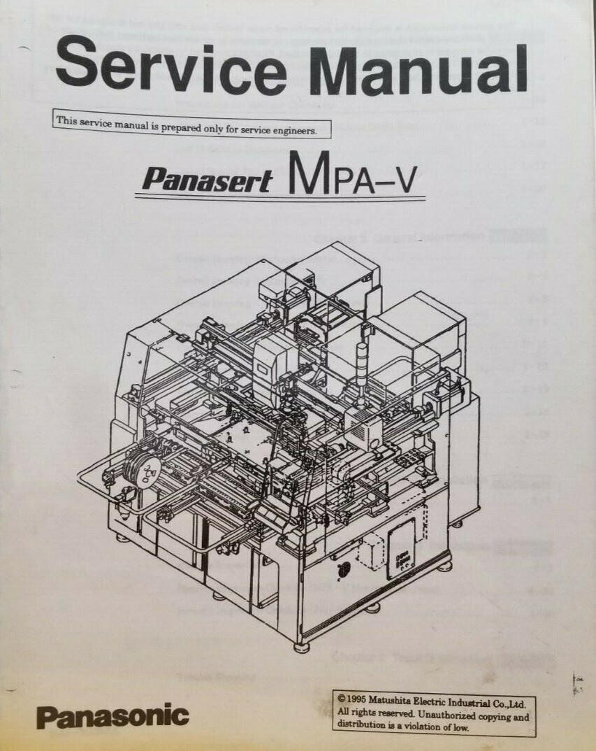 Panasonic Panasert MPA-V Service Manual