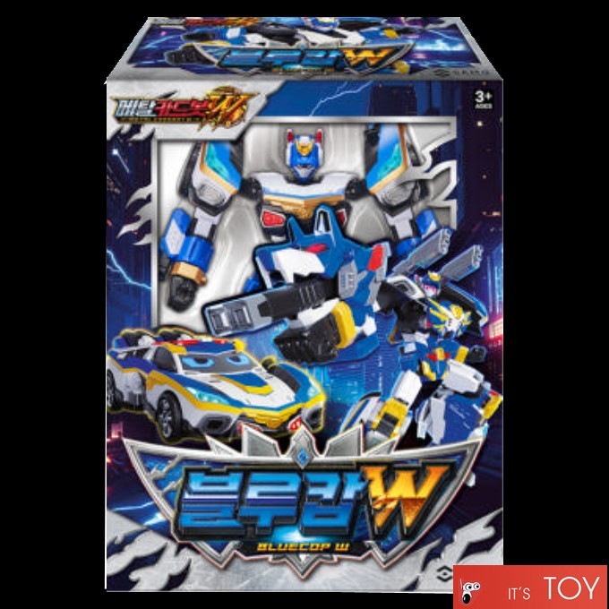 Metal Cardbot W BLUE COP W Police Petrol Car Transforming Robot Car Toy 2025