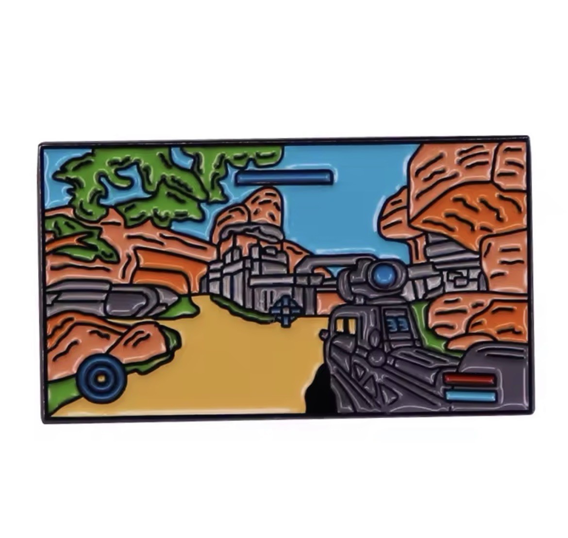 Halo FPS Multiplayer Map Enamel Lapel Pin Gaming Collector Badge 1.2 x 0.7 Inch