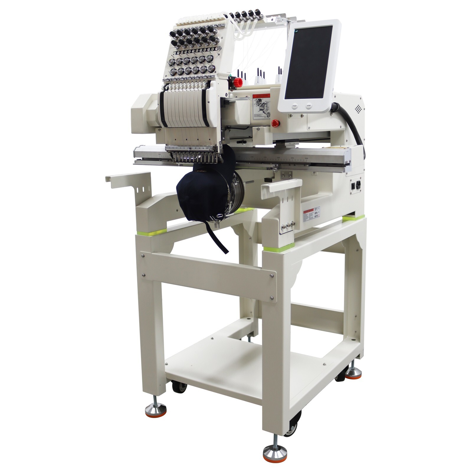 Commercial Automatic Embroidery Machine Movable 110V-220V Single Head 12 Needles