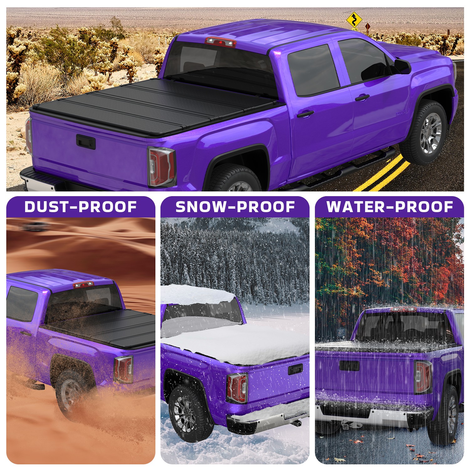 5.8FT 4Fold Hard Tonneau Cover For 2007-13 Chevy Silverado/GMC Sierra 1500 New