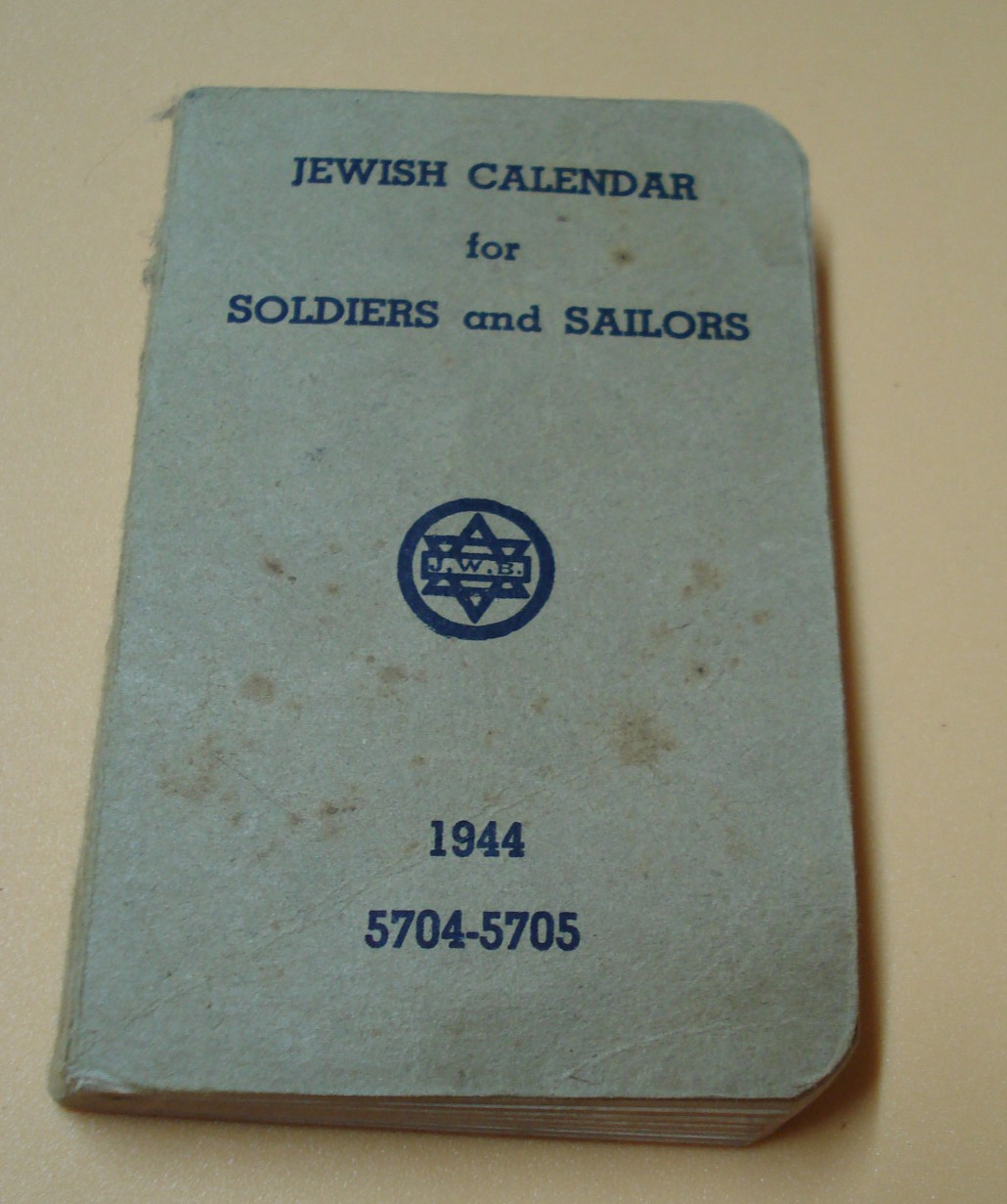 Jewish Calendar for Soldiers and Sailors 1944 #5704 - 5705 - WW2 Collectable