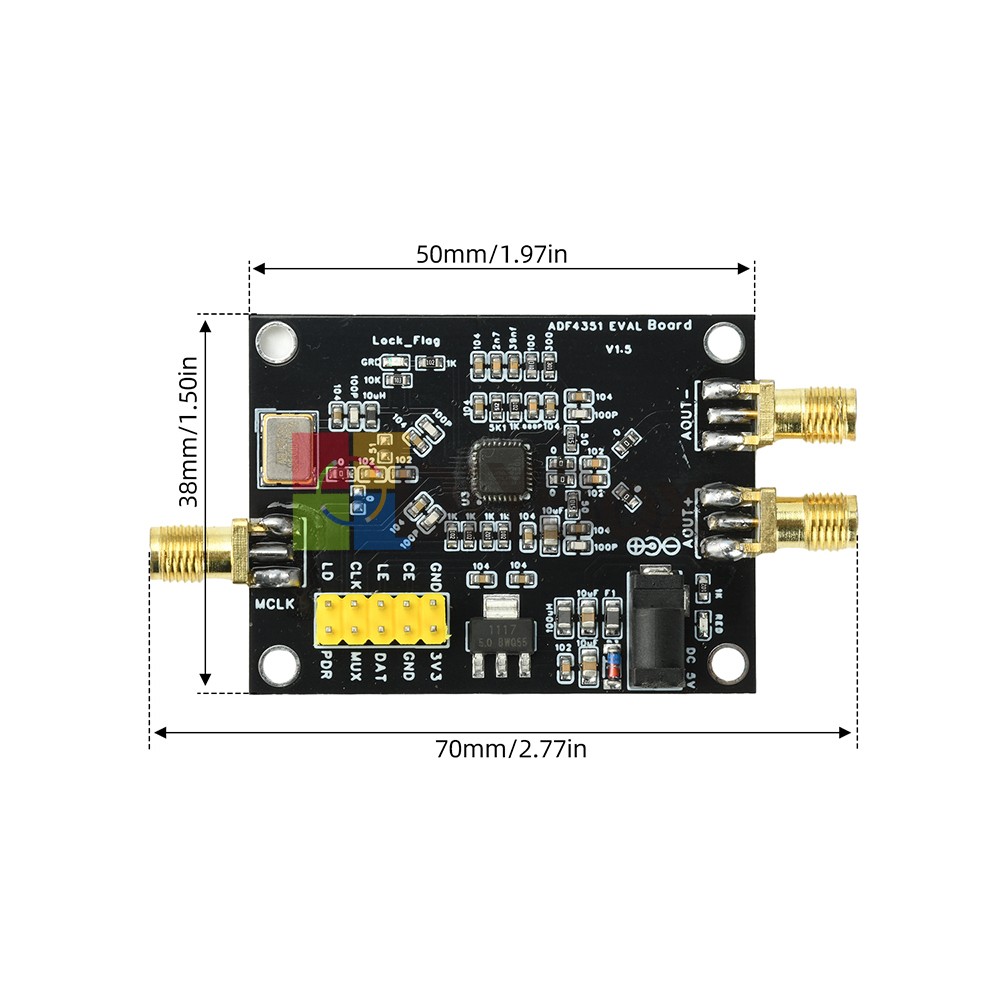 ADF4351 Development Board 35M-4.4GHz RF Signal Source PLL Module SPI Control