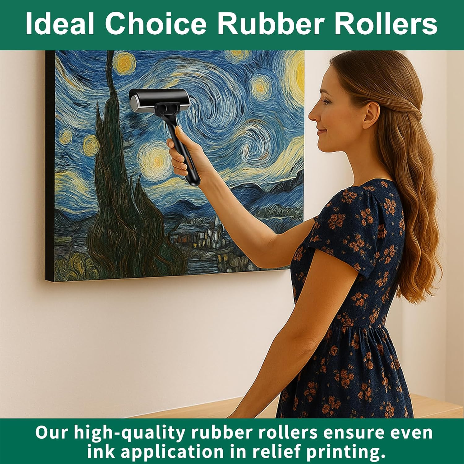 Soft Rubber Brayer Rollers for Crafting Brayer Rollers for Printmaking Brayer To