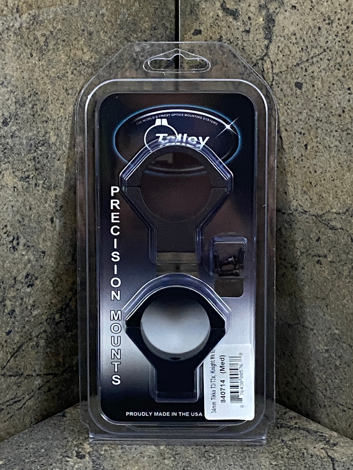 Talley Scope Mounts for Tikka T3, T3X  34mm Diameter, Med, Black