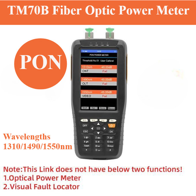 Wavelengths 1310/1490/1550nm TM70B PON Fiber Optic Power MeterOptic Fiber