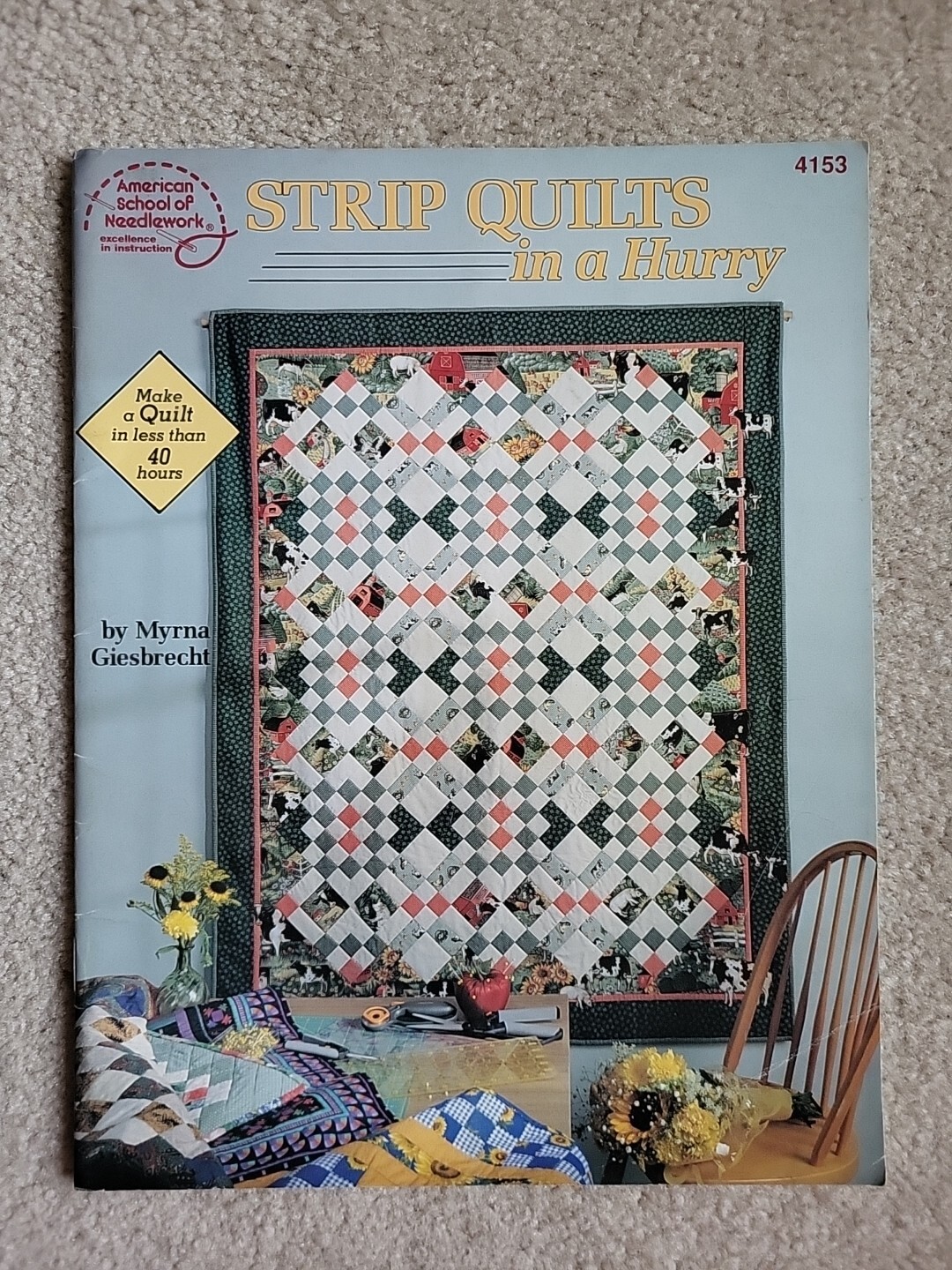 Strip Quilts in Hurry Book American School Needlework Patterns Myrna Giesbrecht