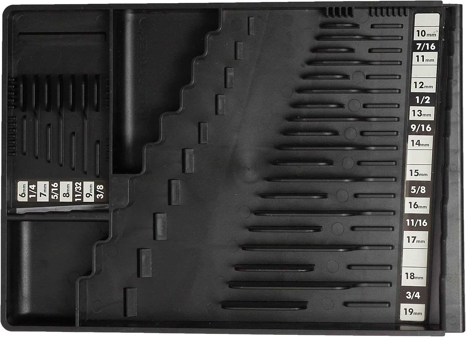 Portable Wrench Organizer with 28 Compartments for Efficient Tool Storage