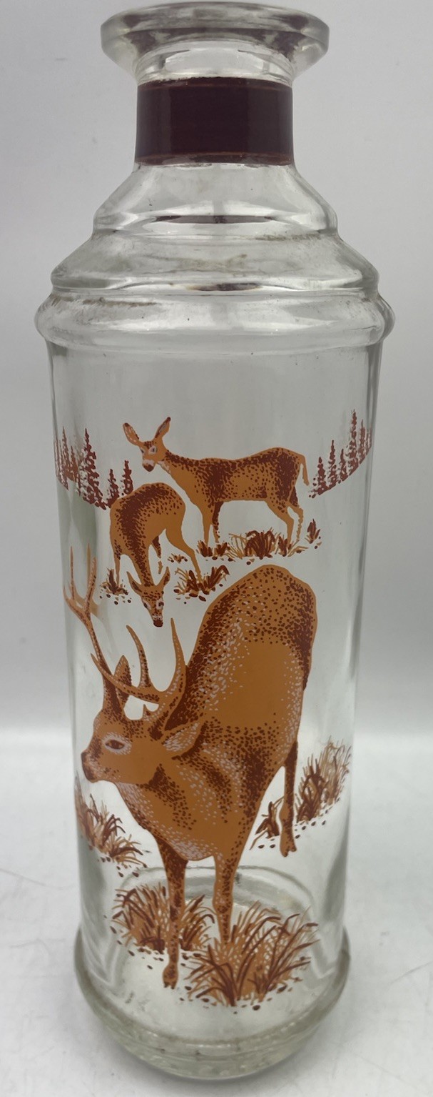 ⭐ Vtg 1967 Cabin Still Collection Deer / Buck Decanter Bottle No Top - EMPTY ⭐