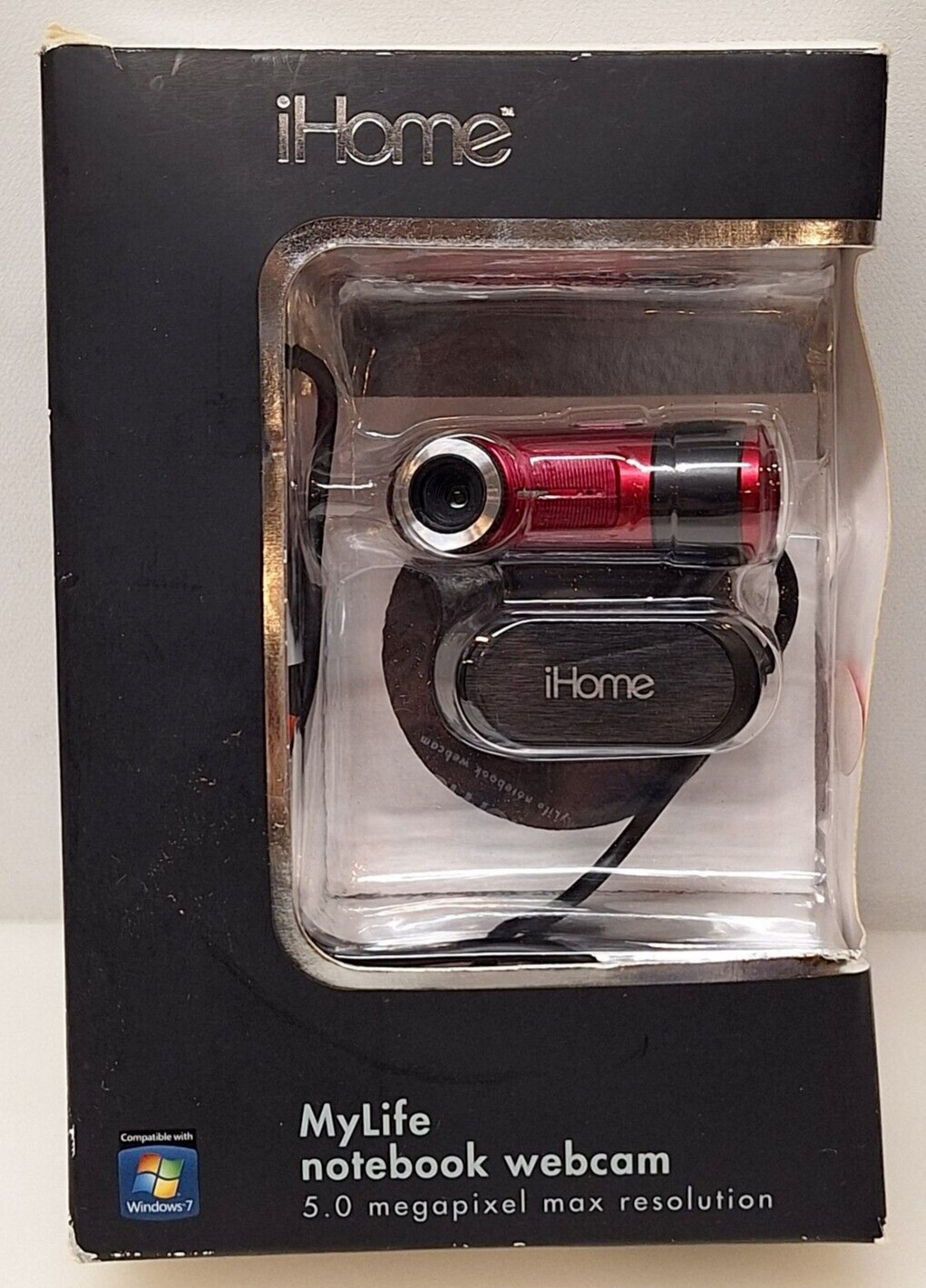 iHome Mylife Notebook Webcam 5.0MP Red IH-W312NR New Open Box 300K CMOS Sensor