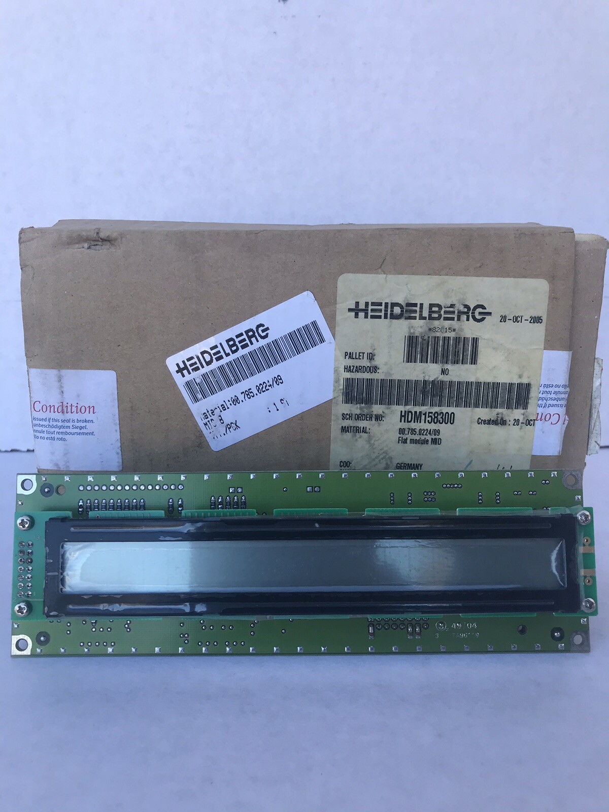 Original Heidelberg MID Display  00.785.0224/09 From Germany