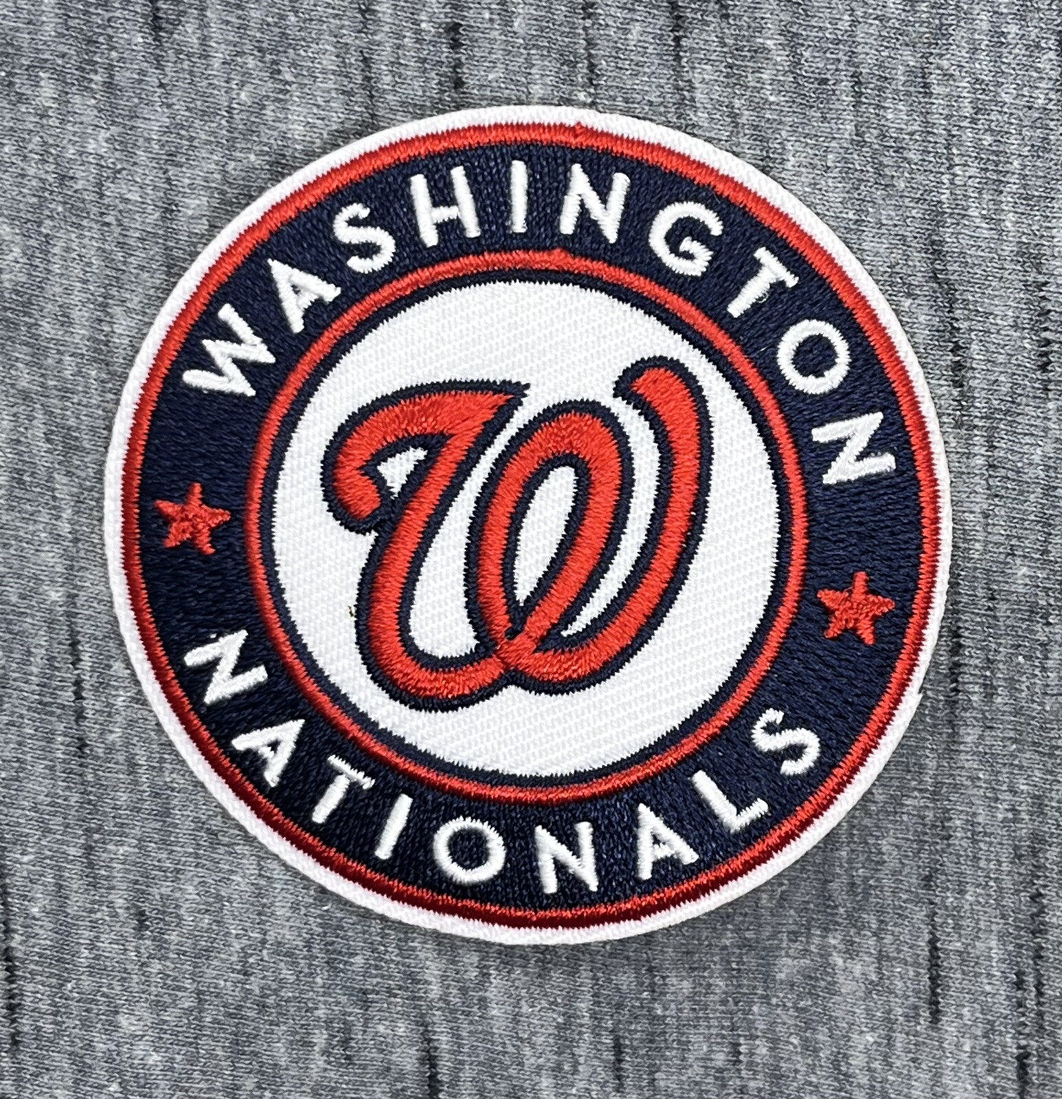 WASHINGTON NATIONALS EMBROIDERED IRON ON PATCH 2.5” DIAMETER FREE SHIPPING