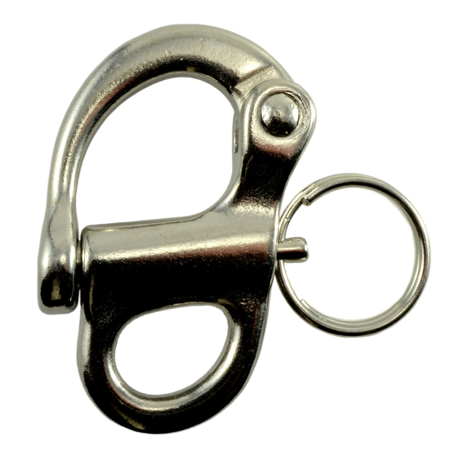 1/2" x 3/8" 316 Stainless Steel Fixed Snap Hook Shackles (2 pcs.)