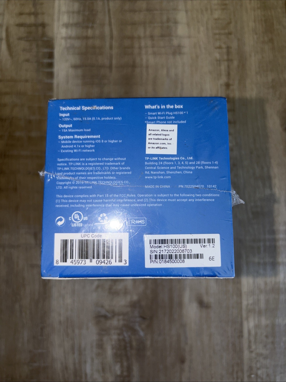TP-Link HS100 Smart Wi-Fi Plug, Factory Sealed Box