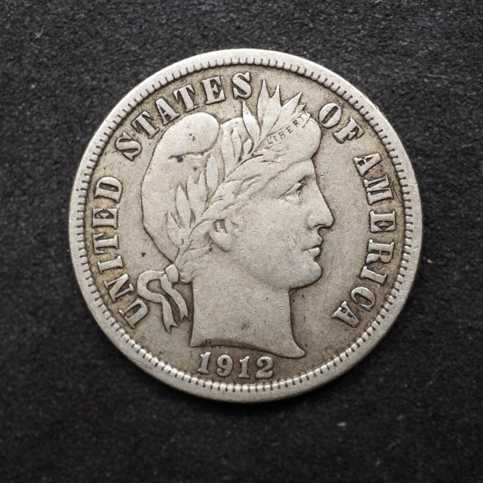 1912 *P** BARBER SILVER DIME ***NICE COIN!*** - FREE SHIPPING! C0471