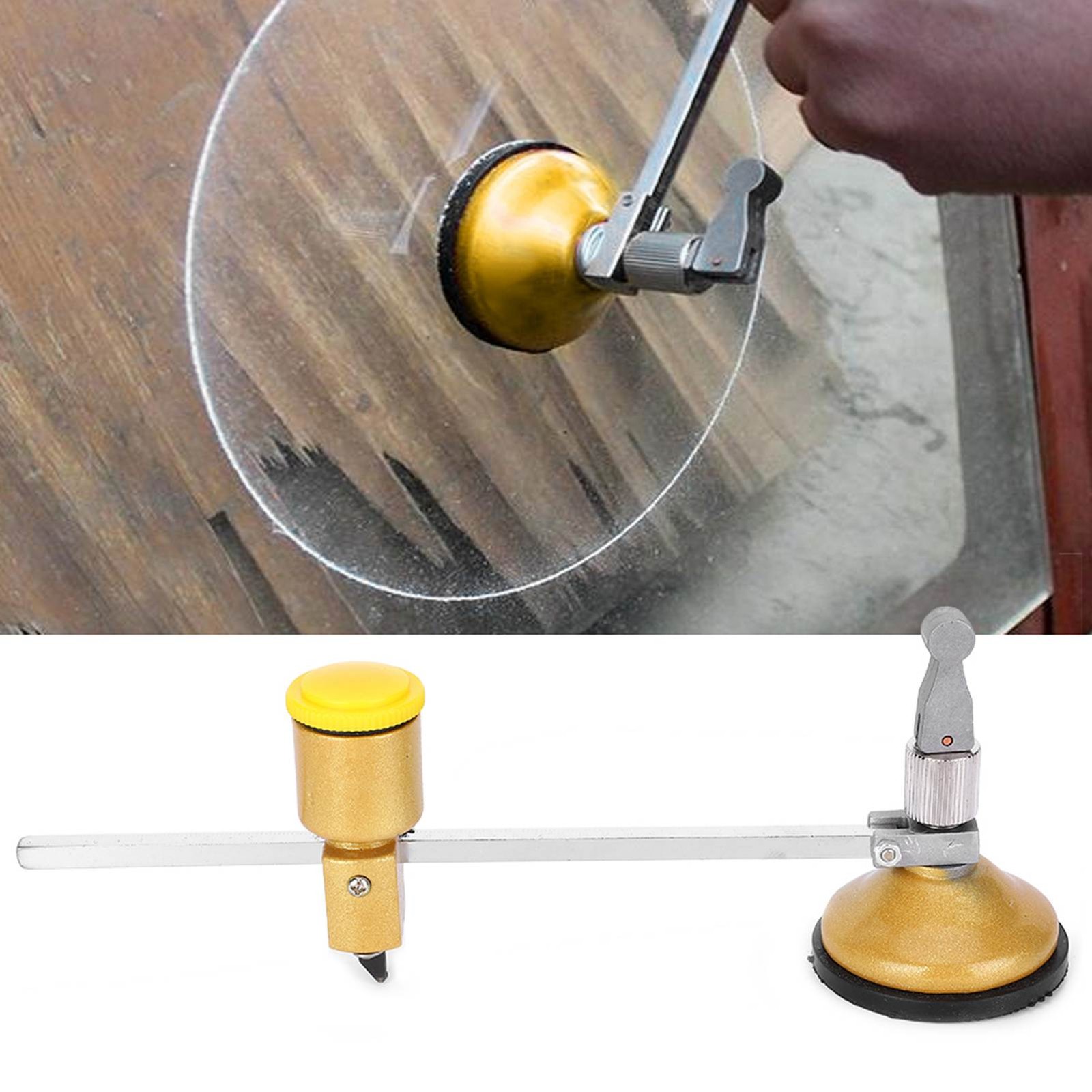 Glass Cutter Tool Circular Cutting Tool 360° Rotation Glass Circle