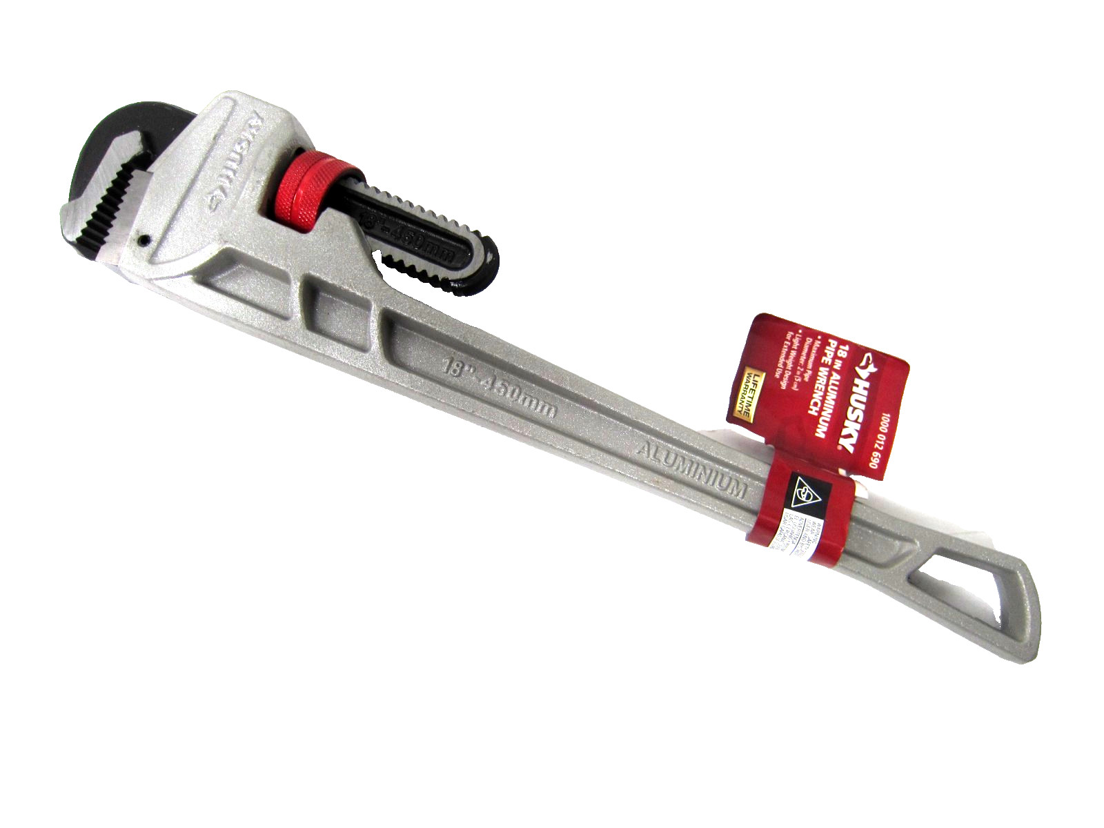 Husky 18 inch Aluminum Pipe Wrench 1000 012 690 - Free Shipping