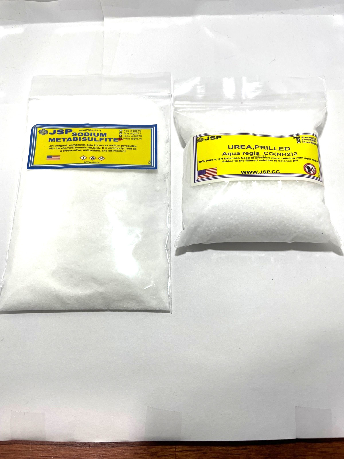 Gold Recovery Kit  Sodium Metabisulfite & UREA for Scrap Metal RECOVERY REFINING