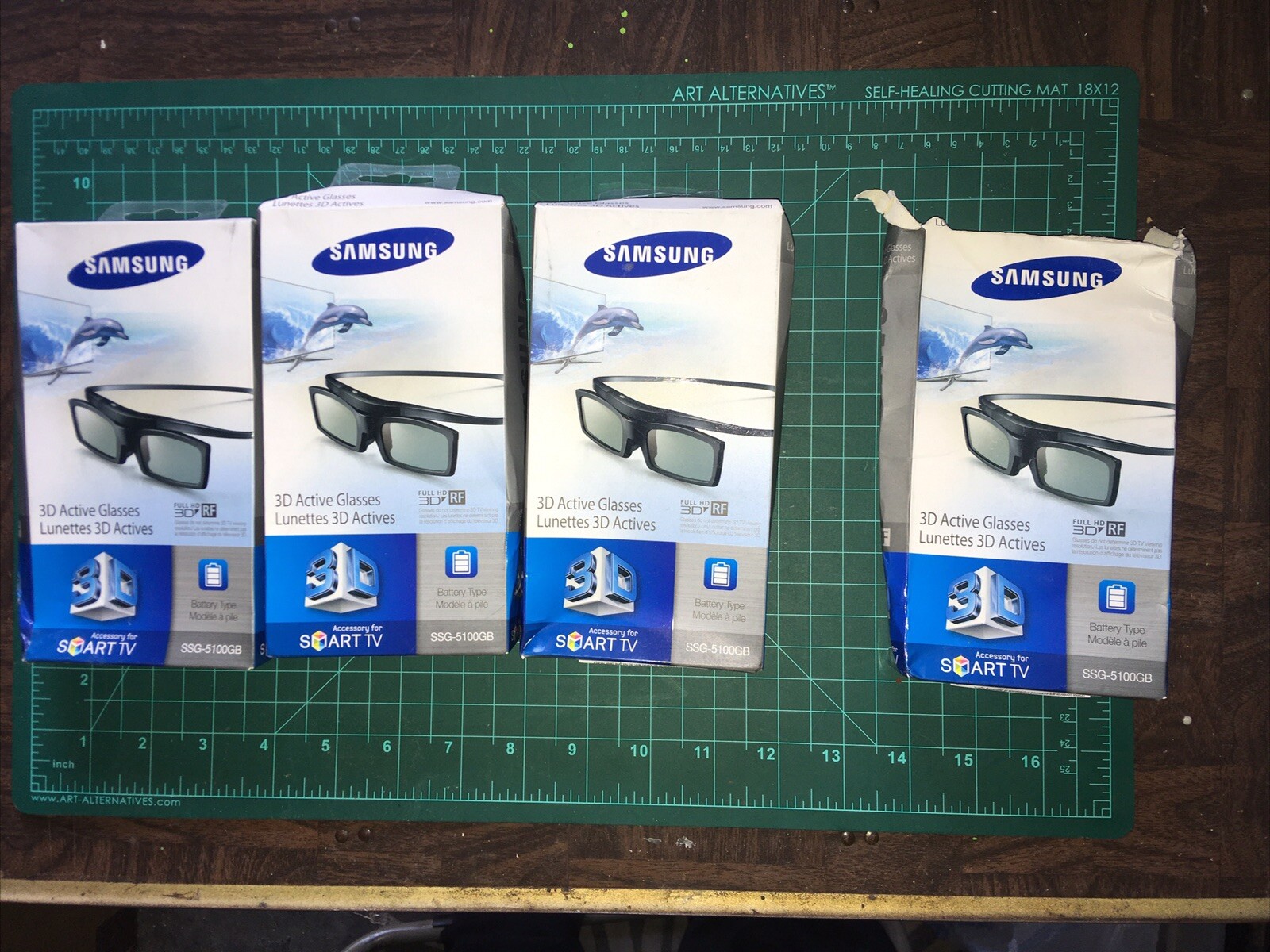 LOT OF 3 Samsung Lunettes 3D Active Glasses SSG-5100GB New Sealed + Extra Lenses