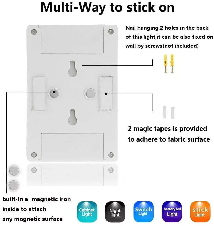 COB LED Night Light, 200 Lumen Emergency Switch Cordless