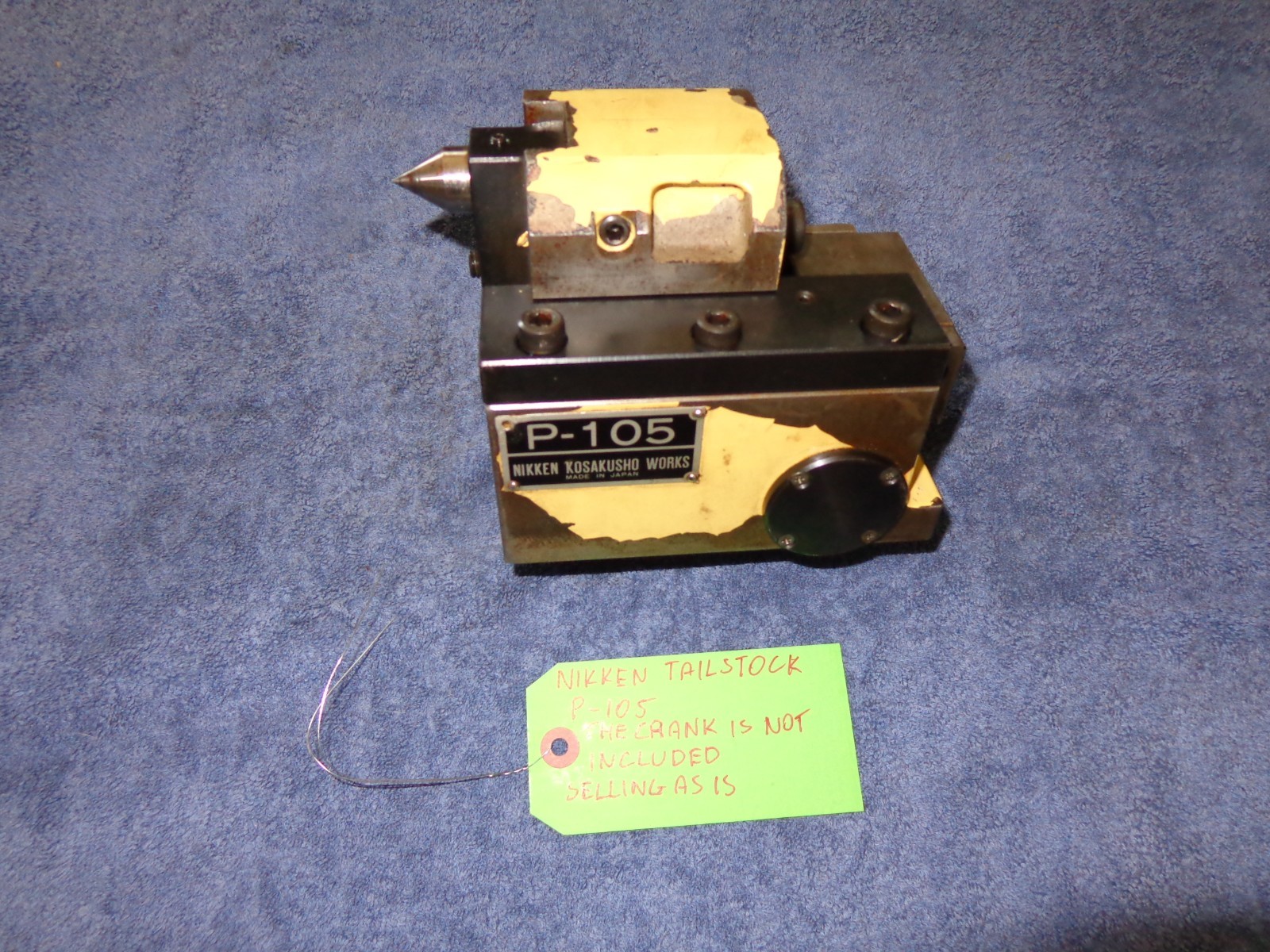 NIKKEN P-105 ROTARY TABLE TAILSTOCK SELLING AS IS (CRANK NOT INCLUDED)