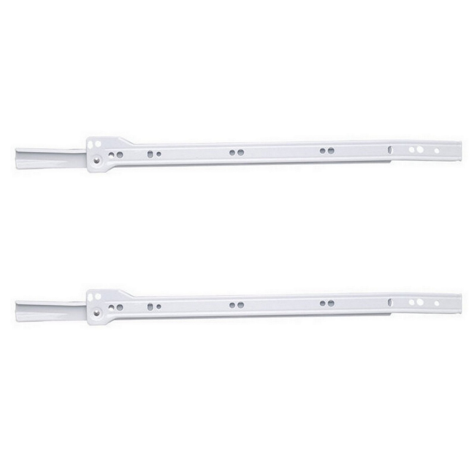 18" Hickory P1750/18-W Side-Mount White Cabinet Drawer Slides, Glide Roller