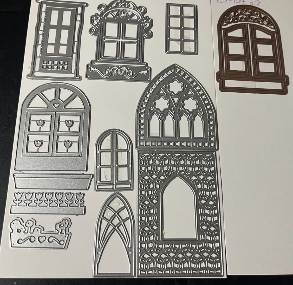 Metal Cardmaking dies-LJ-104-WINDOWS-8 CHOICES-SEE PHOTOS-L@@K