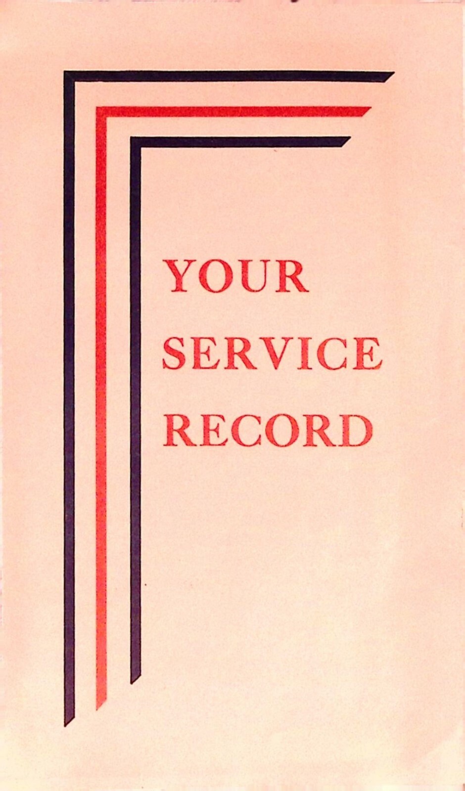 WWII Lutheran Church Your Service Record Army Navy Religious Booklet Excellent
